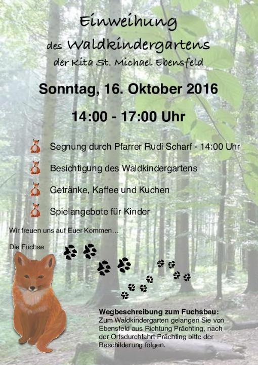 Einweihungsfeier Wald