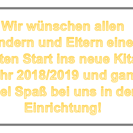 Neues Kita-Jahr