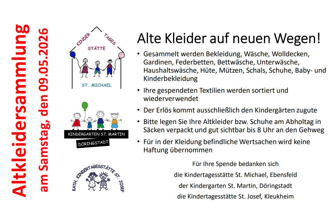 Altkleidersammlung 2026