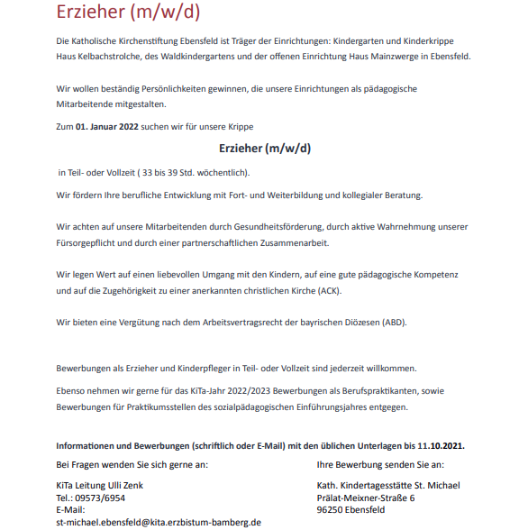 Stellenanezeige